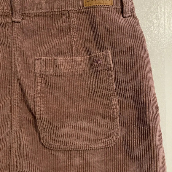 American Eagle Pink Super Stretch Super Hi Rise A line Corduroy Mini Skirt Sz 14 - Picture 12 of 12